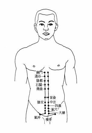 奇经冲脉经筋图 